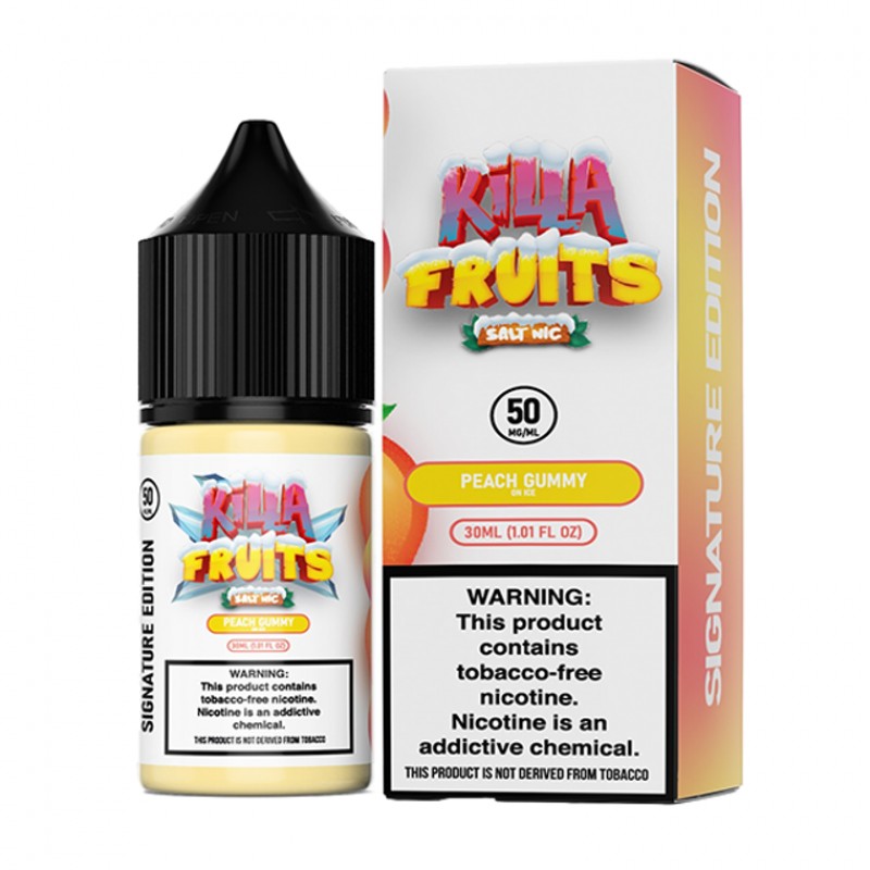 Peach Gummy on Ice by Killa Fruits Limited TFN Salts Series 30mL