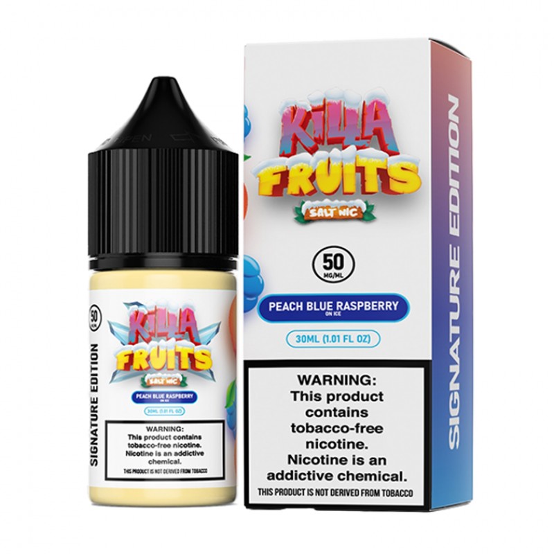 Peach Blue Raspberry on Ice by Killa Fruits Limited TFN Salts Series 30mL