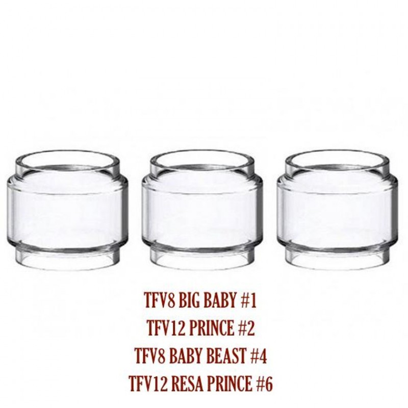 SMOK TFV8 Baby Beast/Big Baby/TFV12 King/Resa Prince/Baby V2/Stick V9 Max/X-Baby/TFV16 Bulb Glass Tube (#1, #2, #3, #4, #6, #7, #8, #9)