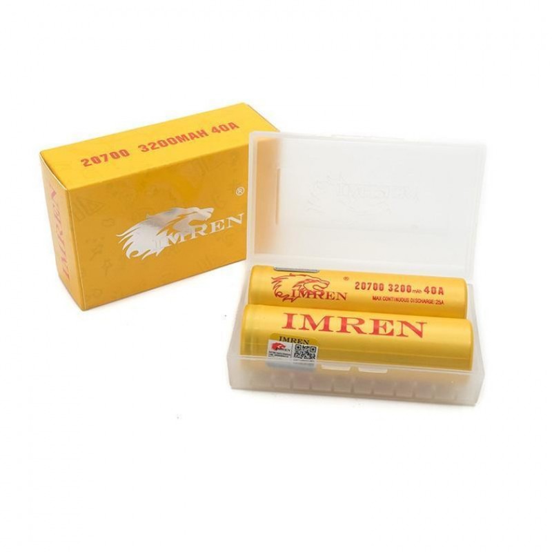 IMREN 20700 3200mAh 25A/40A 3.7V Battery (2-Pack)