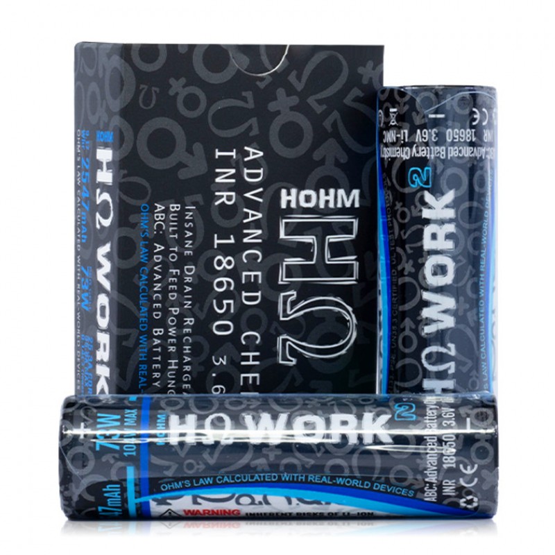 Hohm Tech Hohm Work 18650 2547mAh 25.3A Battery (2-Pack)