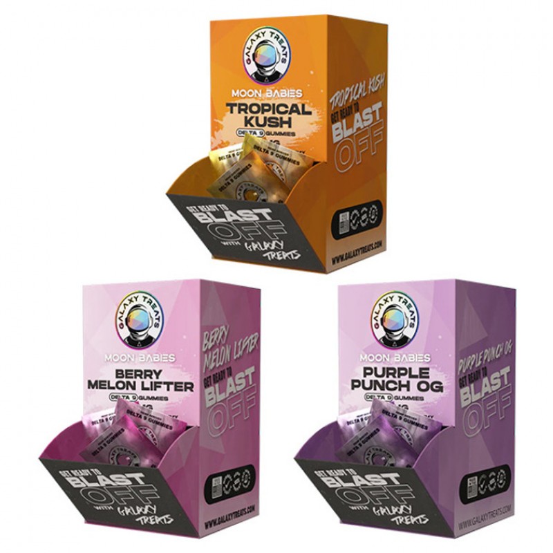 Galaxy Treats – Moon Babies Delta 9 Gravity Feeder Display | 1000mg/50ct