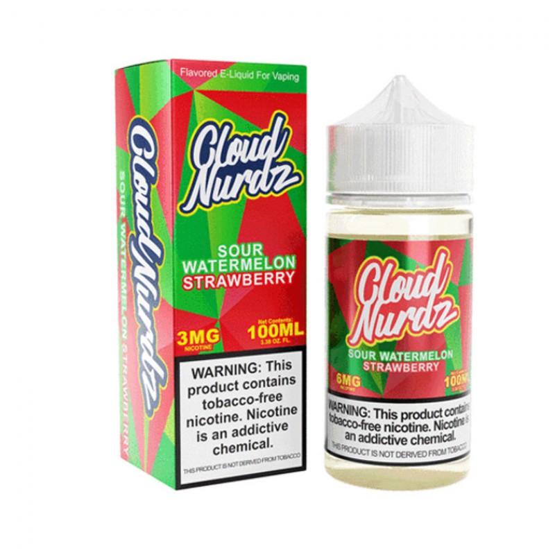 Sour Watermelon Strawberry by Cloud Nurdz TFN E- Liquid