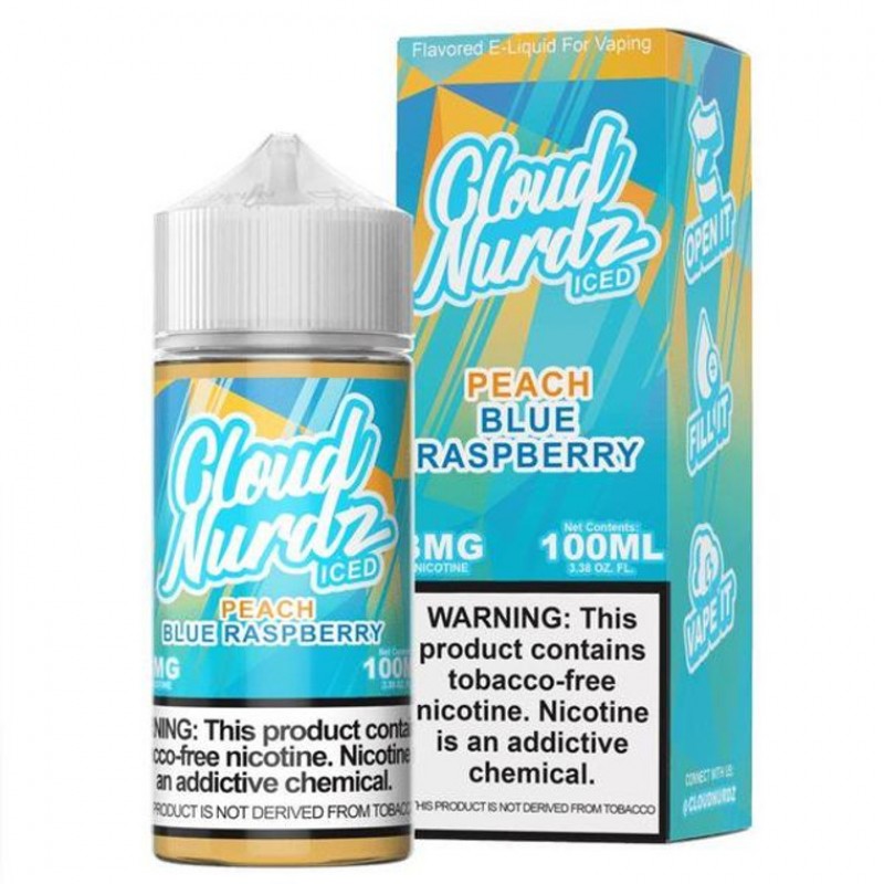 Peach Blue Raspberry Iced by Cloud Nurdz Ice TFN E-Liquid