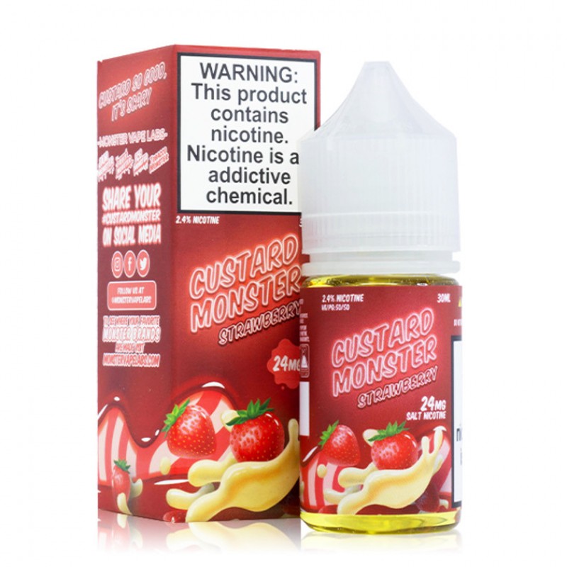 Strawberry Custard By Custard Monster Salts E-Liquid