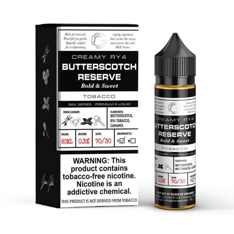 Butterscotch Reserve by GLAS BSX E-Liquid